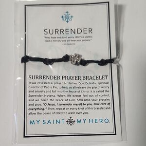 My Saint My Hero Black Surrender Prayer Bracelet